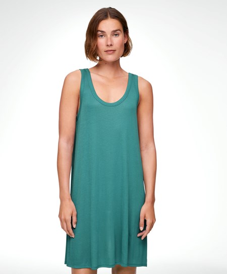 Oysho 100% Lyocell Kratke Nightdress Tmavo Zelene | WLN682751