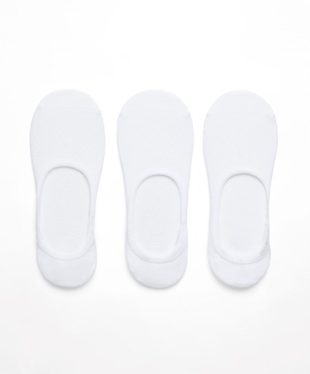 Oysho 3 Pairs Of Polyamide Sports Footsies Biele | TRP257490