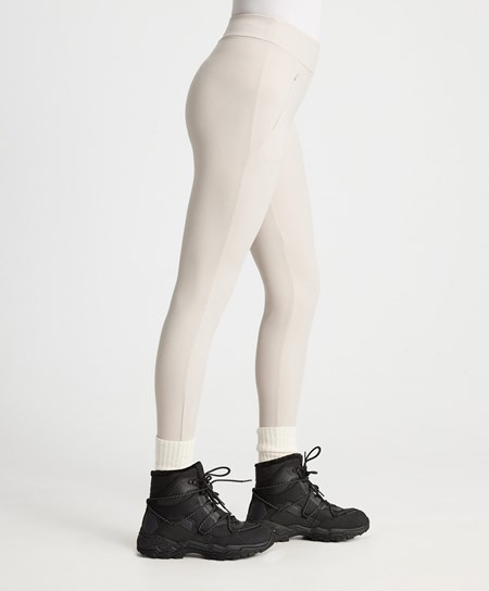 Oysho 70cm Warm Leggings Sand | SDJ823647