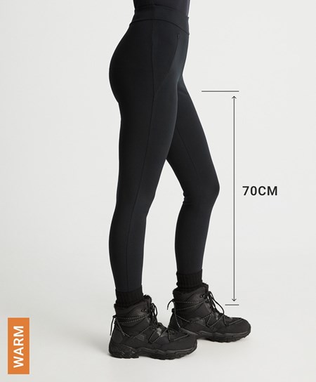Oysho 70cm Warm Leggings Čierne | DTM149570