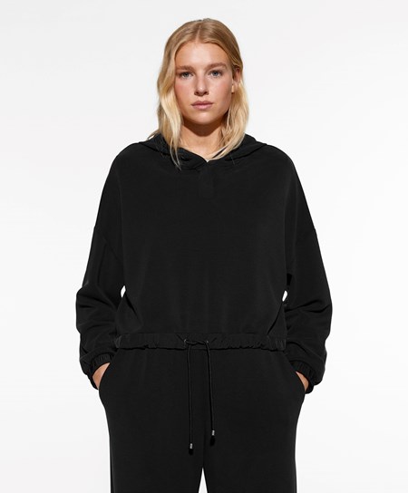 Oysho Adjustable Modal Sweatshirt Čierne | WNS589124