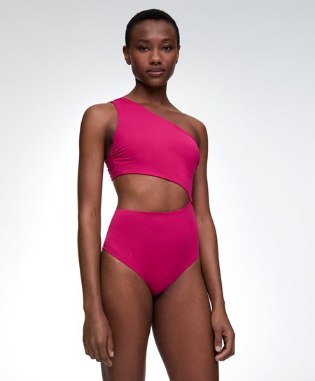 Oysho Asymmetric Trikini Fuchsie | OZC681793