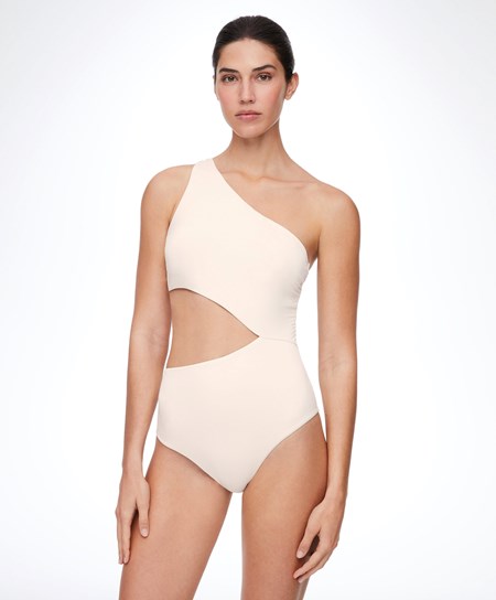 Oysho Asymmetric Trikini Vanilla | NZQ428673
