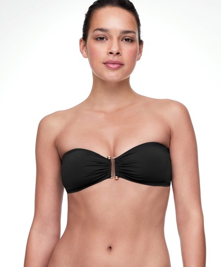 Oysho Bandeau Bikiny Top Čierne | BDJ927501