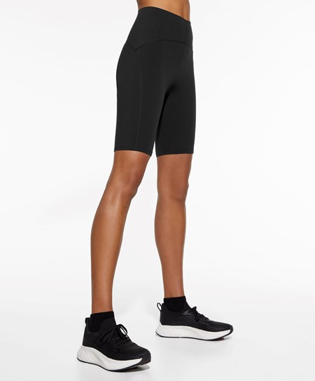 Oysho Basic Compressive 25cm Cycle Leggings Čierne | NBH789436