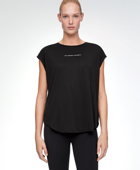 Oysho Bez Rukavov Modal T-shirt Čierne | ELW306879