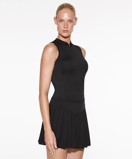 Oysho Bez Rukavov Zip T-shirt Čierne | ZWR589471