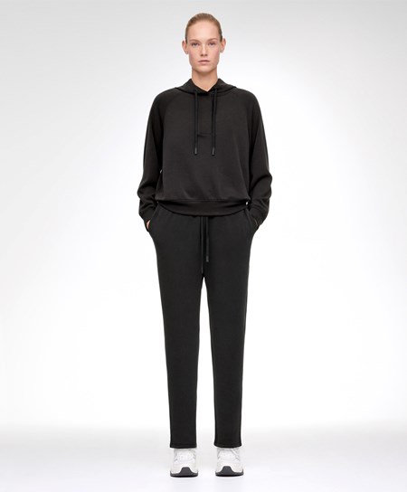 Oysho Black Modal Rovno Tracksuit Čierne | TAL946503
