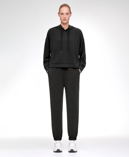 Oysho Black Modal Tracksuit Čierne | QIU283695