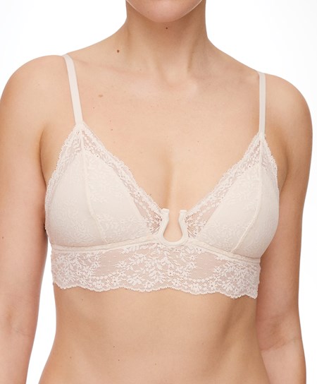 Oysho Cipkovane Bralette Pink-ecru | DFS965803