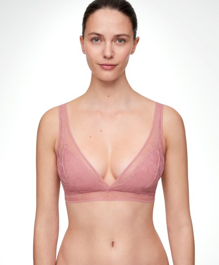 Oysho Cipkovane Triangle Bra Tmavo | WBE931728