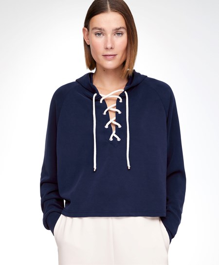 Oysho Cipkovane-up Modal Sweatshirt Námornícka Modrá Modre | MSP209485