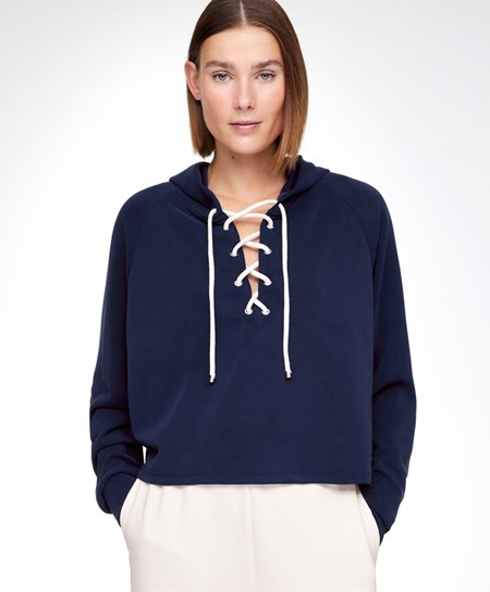 Oysho Cipkovane-up Modal Sweatshirt Námornícka Modrá Modre | YML312087