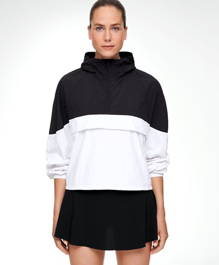 Oysho Colour Block Vody-repellent Kangaroo Jacket Čierne | SZJ489306