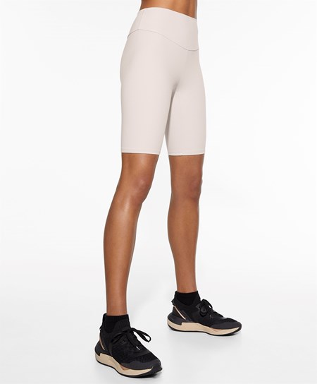 Oysho Comfortlux High-rise 25cm Cycle Leggings Ivory Ecru | QWE864320