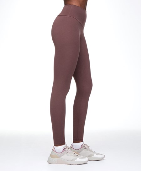 Oysho Comfortlux High-rise Ankle-length Leggings Washed Mahogany | NHE653410