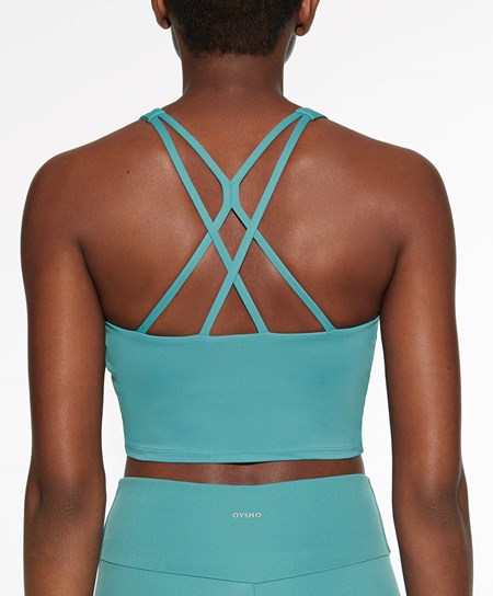 Oysho Comfortlux Remienkove Tank Top Tyrkysové | ZBD025917
