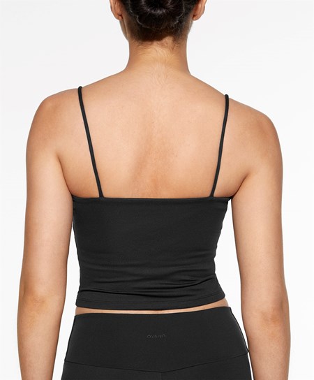Oysho Comfortlux Remienkové Top Čierne | NYP680345