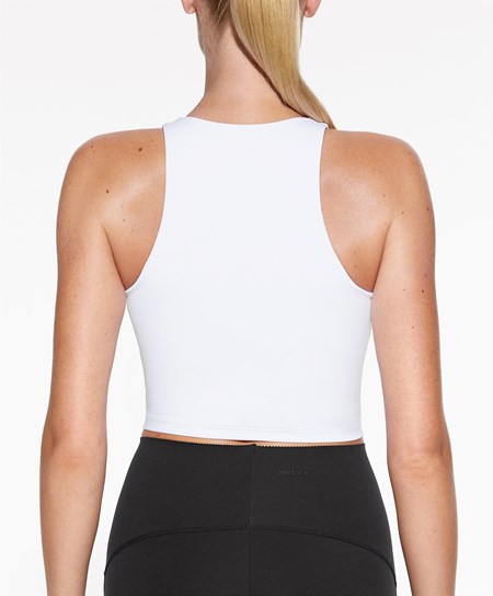 Oysho Compressive Tank Top Biele | WZD243071