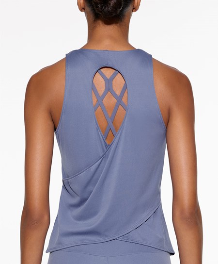 Oysho Cross-back Comfortlux T-shirt Tmavo Modre | QVM032917