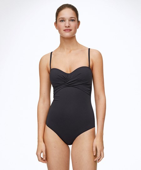 Oysho Crossover Neckline Swimsuit Čierne | YWB903825