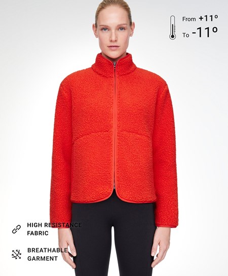 Oysho Faux-shearling Kratke Jacket Oranžové | VTN391278