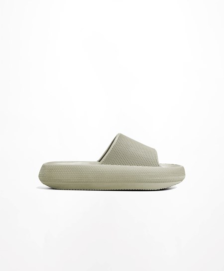 Oysho Flatform Sandals Hnedožltý | JWI316972