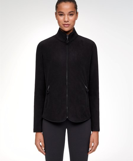 Oysho Fleece Jacket Čierne | YJL672450