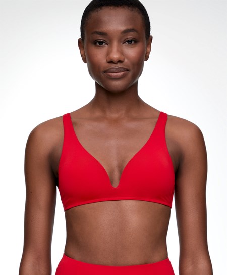 Oysho Halterneck Bikiny Top Červené | ZLE093426