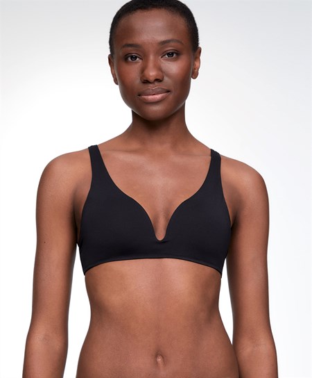 Oysho Halterneck Bikiny Top Čierne | ULY908271