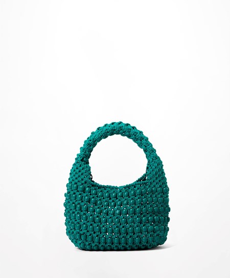 Oysho Handbag With Remienkove And Little Ball Details Tyrkysové | ITP642731