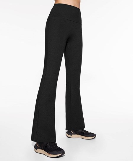 Oysho High-rise Comfortlux Flare Trousers Tmavo Siva | ZDQ689327