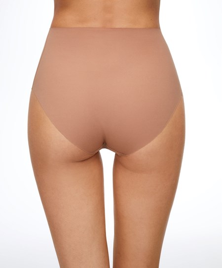 Oysho High-waisted Invisible Laser-cut Briefs Tan | KTO357106
