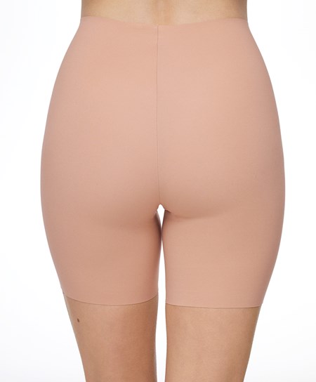 Oysho High-waisted Invisible Laser-cut Cycle Shorts Béžové | MNU304628