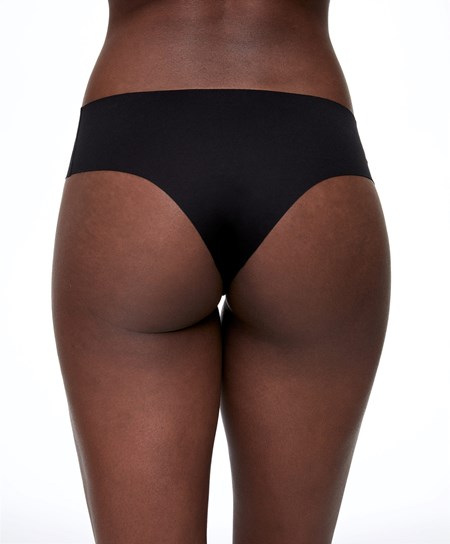 Oysho Invisible Laser-cut Brazilian Briefs Čierne | FCJ349712