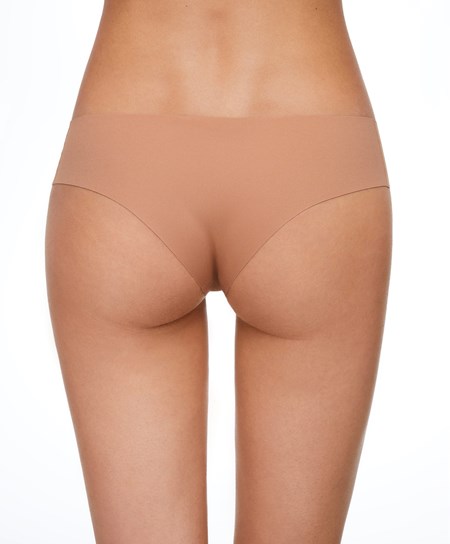 Oysho Invisible Laser-cut Brazilian Briefs Tan | IAE726513