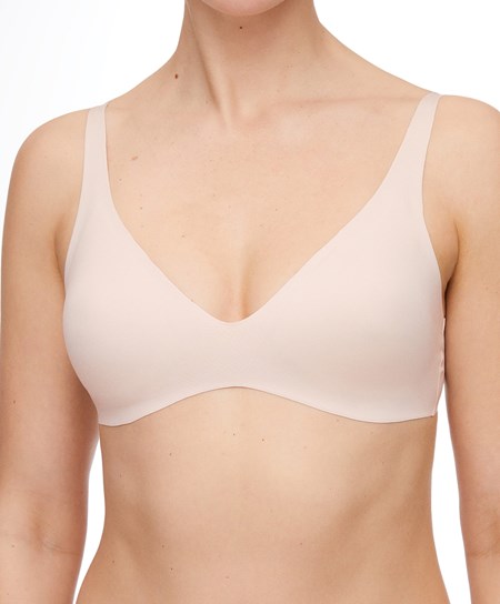 Oysho Invisible Laser-cut Halterneck-style Bra Almond | CWA645710