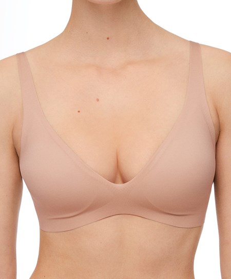 Oysho Invisible Laser-cut Halterneck-style Bra Béžové | KHN078195