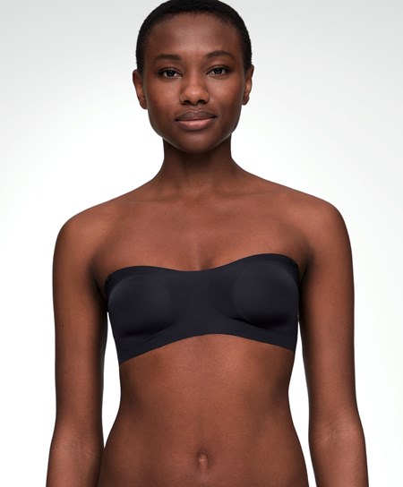 Oysho Invisible Polyamide Bandeau Bra With Removable Straps Čierne | LDP914208
