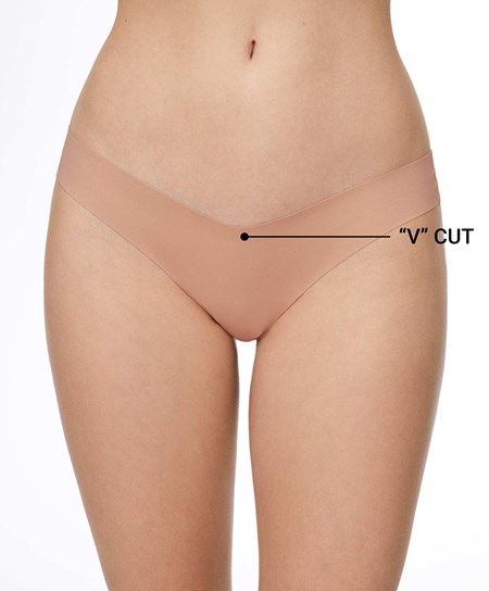 Oysho Invisible “v”-cut Tanga Béžové | JZL371964