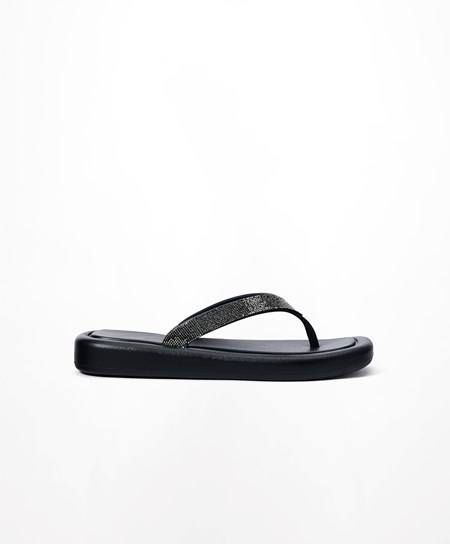 Oysho Jewel Beach Sandals Čierne | JYB106257