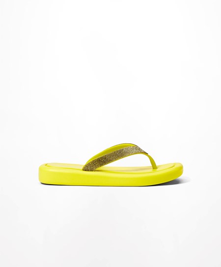 Oysho Jewel Beach Sandals Žlté | YER579346