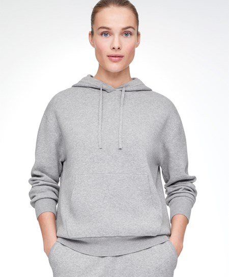 Oysho Knit Hoodie Siva | XSH029647