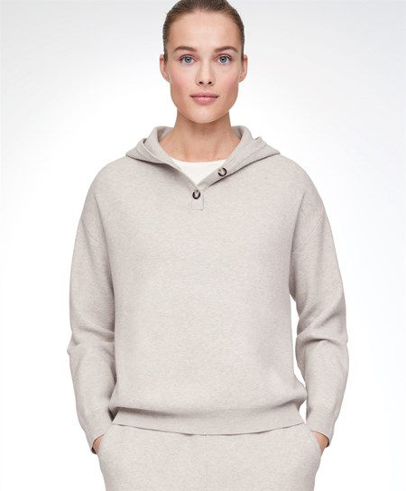 Oysho Knit S Kapucňou Jumper Stone | CBT352978