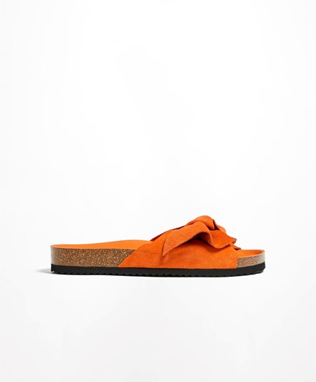 Oysho Kozene Bow Sandals Oranžové | ZUV945301