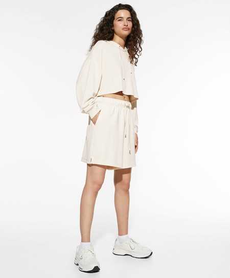 Oysho Kratke Modal White Total Look Stone | HSU923406
