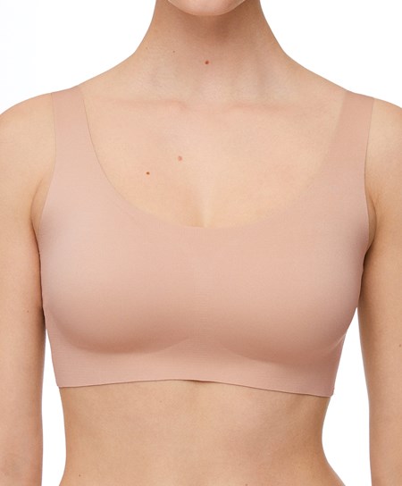 Oysho Laser-cut Invisible T-shirt Bra Top Béžové | VXQ476981