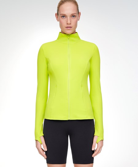 Oysho Light Warm Bežecké Jacket Lime | TXF265417