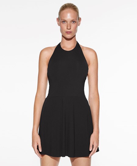 Oysho Light-touch Halter Saty Čierne | QPI312594