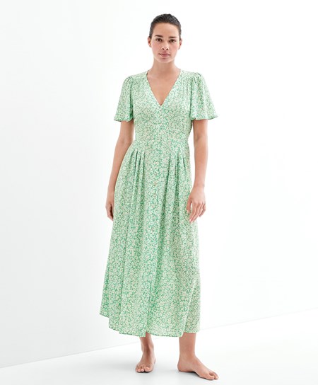 Oysho Long Floral Saty Zelene | MYX857104